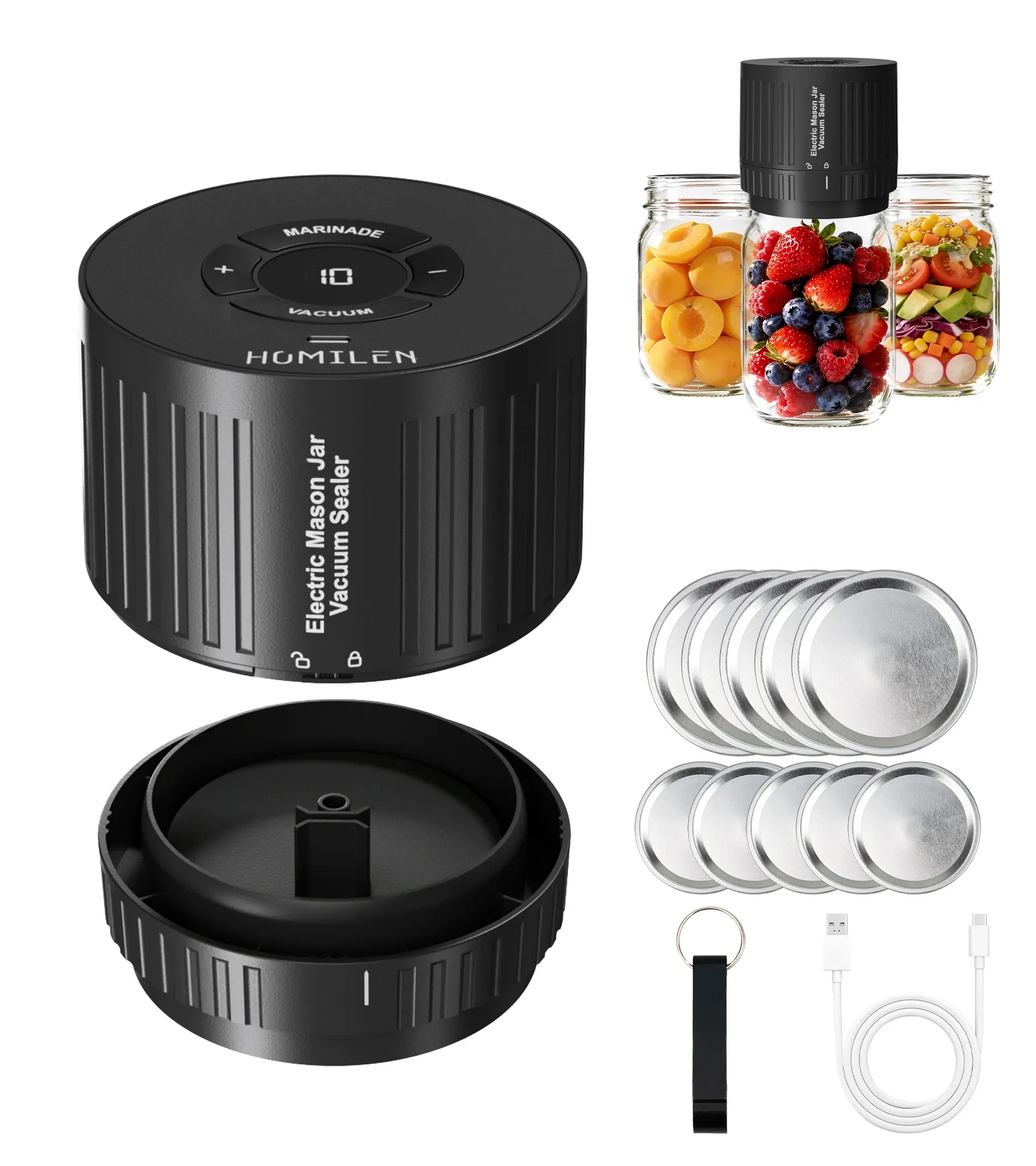 Mason Jar Vacuum Sealer Kit 丨 HQ-Q60